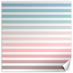 Horizontal Pinstripes In Soft Colors Canvas 12  X 12 