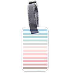 Horizontal Pinstripes In Soft Colors Luggage Tag (one Side) by shawlin