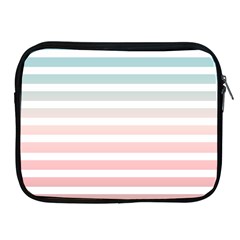 Horizontal Pinstripes In Soft Colors Apple Ipad 2/3/4 Zipper Cases by shawlin