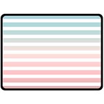 Horizontal pinstripes in soft colors Double Sided Fleece Blanket (Large)  80 x60  Blanket Front