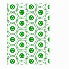 White Background Green Shapes Large Garden Flag (two Sides)