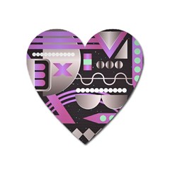 Background Abstract Geometric Heart Magnet by Nexatart