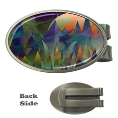 Mountains Abstract Mountain Range Money Clips (oval) 