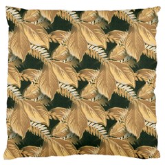 Scrapbook Leaves Decorative Standard Flano Cushion Case (one Side) by Nexatart