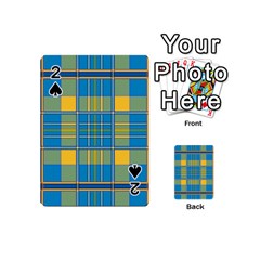 Plaid Tartan Scottish Blue Yellow Playing Cards 54 Designs (mini)