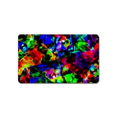 Multicolored Abstract Print Magnet (name Card) by dflcprintsclothing