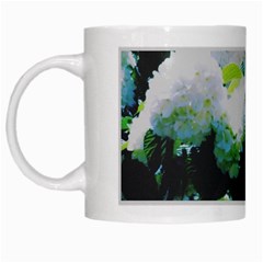 Faded Snowball Branch Collage (ii) White Mugs by okhismakingart