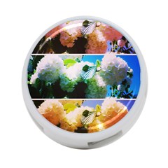 Bright Snowball Branch Collage (iii) 4-port Usb Hub (two Sides) by okhismakingart