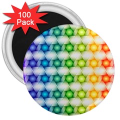 Background Colorful Geometric 3  Magnets (100 Pack) by Pakrebo