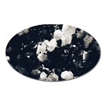 High Contrast Black and White Snowballs II Oval Magnet Front