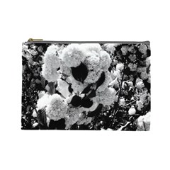 Black And White Snowballs Cosmetic Bag (large)