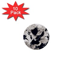 High Contrast Black And White Snowballs 1  Mini Buttons (10 Pack) 
