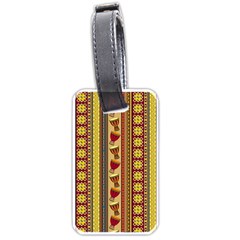 Traditional Africa Border Wallpaper Pattern Colored 4 Luggage Tag (one Side) by EDDArt