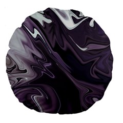 Purple Marble Digital Abstract Large 18  Premium Flano Round Cushions by Pakrebo