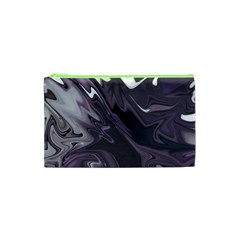 Purple Marble Digital Abstract Cosmetic Bag (xs)