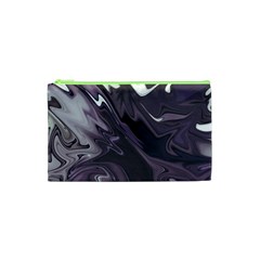 Purple Marble Digital Abstract Cosmetic Bag (xs) by Pakrebo