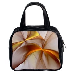 Abstract Gold White Background Classic Handbag (two Sides) by Pakrebo