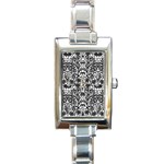 Lace Seamless Pattern With Flowers Rectangle Italian Charm Watch