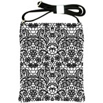 Lace Seamless Pattern With Flowers Shoulder Sling Bag