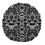 Lace Seamless Pattern With Flowers Large 18  Premium Round Cushions