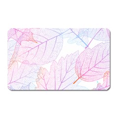 Beautiful Autumn Leaves Vector Seamless Pattern 02 Magnet (rectangular)