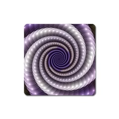 Fractal Strings Pattern Texture Square Magnet