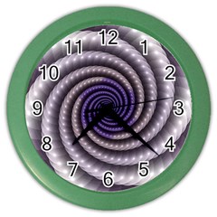Fractal Strings Pattern Texture Color Wall Clock by Pakrebo