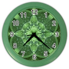 Fractal Green St Patrick S Day Color Wall Clock by Pakrebo