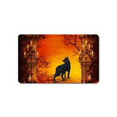 Wonderful Wolf In The Night Magnet (name Card) by FantasyWorld7