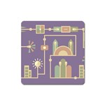 Background Infographic Travel Square Magnet