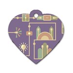 Background Infographic Travel Dog Tag Heart (Two Sides)