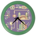 Background Infographic Travel Color Wall Clock