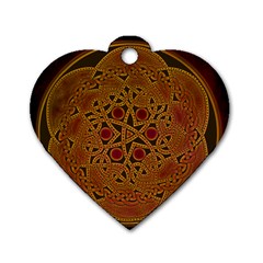 Celtic Spiritual Pattern Art Dog Tag Heart (two Sides) by Pakrebo