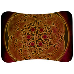 Celtic Spiritual Pattern Art Velour Seat Head Rest Cushion by Pakrebo