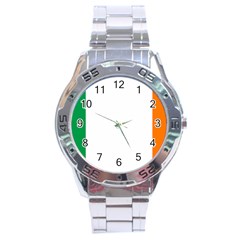 Ireland Flag Irish Flag Stainless Steel Analogue Watch by FlagGallery