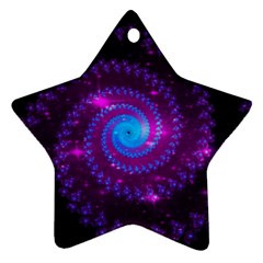 Fractal Spiral Space Galaxy Star Ornament (two Sides) by Pakrebo