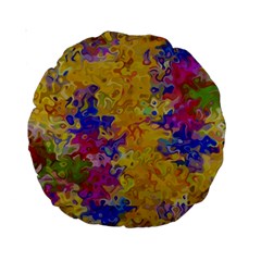 Marble Texture Abstract Abstraction Standard 15  Premium Round Cushions by Pakrebo