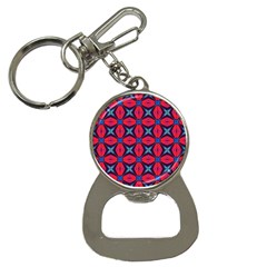 Seamless Wallpaper Digital Pattern Red Blue Bottle Opener Key Chain by Pakrebo