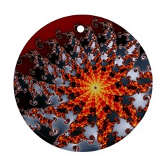 Fractal Rendering Spiral Twist Art Ornament (round)