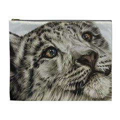 Snow Leopard Cub Cosmetic Bag (xl) by ArtByThree