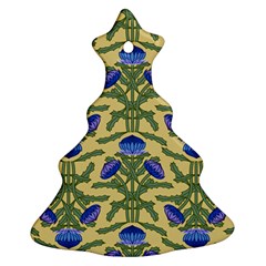 Pattern Thistle Structure Texture Christmas Tree Ornament (two Sides) by Pakrebo