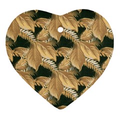 Scrapbook Leaves Decorative Ornament (heart) by Pakrebo