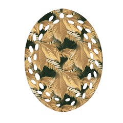 Scrapbook Leaves Decorative Ornament (oval Filigree) by Pakrebo