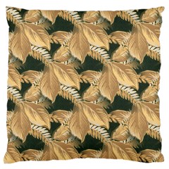 Scrapbook Leaves Decorative Standard Flano Cushion Case (two Sides) by Pakrebo