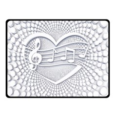 Circle Music Double Sided Fleece Blanket (small)  by HermanTelo