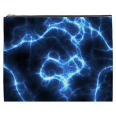 Electricity Blue Brightness Cosmetic Bag (xxxl) by HermanTelo