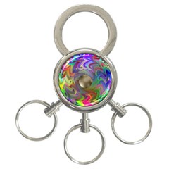 Rainbow Plasma Neon 3-ring Key Chain by HermanTelo