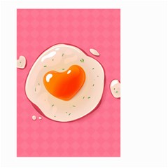 Omelette Heart Pink Valentine Large Garden Flag (two Sides) by Bajindul