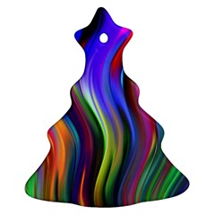 Lines Swinging Plasma Cross Christmas Tree Ornament (two Sides) by Bajindul