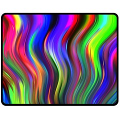 Lines Swinging Plasma Cross Double Sided Fleece Blanket (medium)  by Bajindul